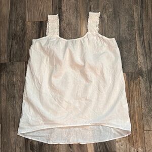 Saks Fifth Avenue White Sleeveless Top